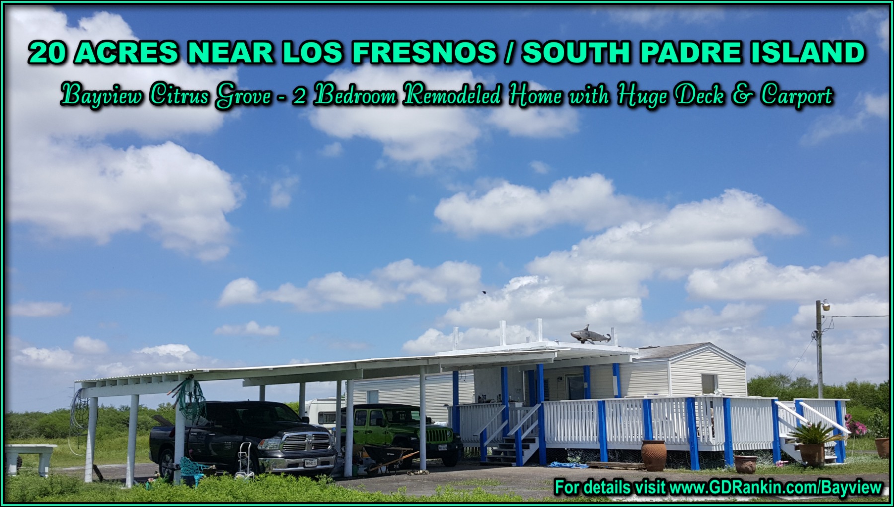20-acre Bayview Citrus Grove property for sale near Los Fresnos and South Padre Island